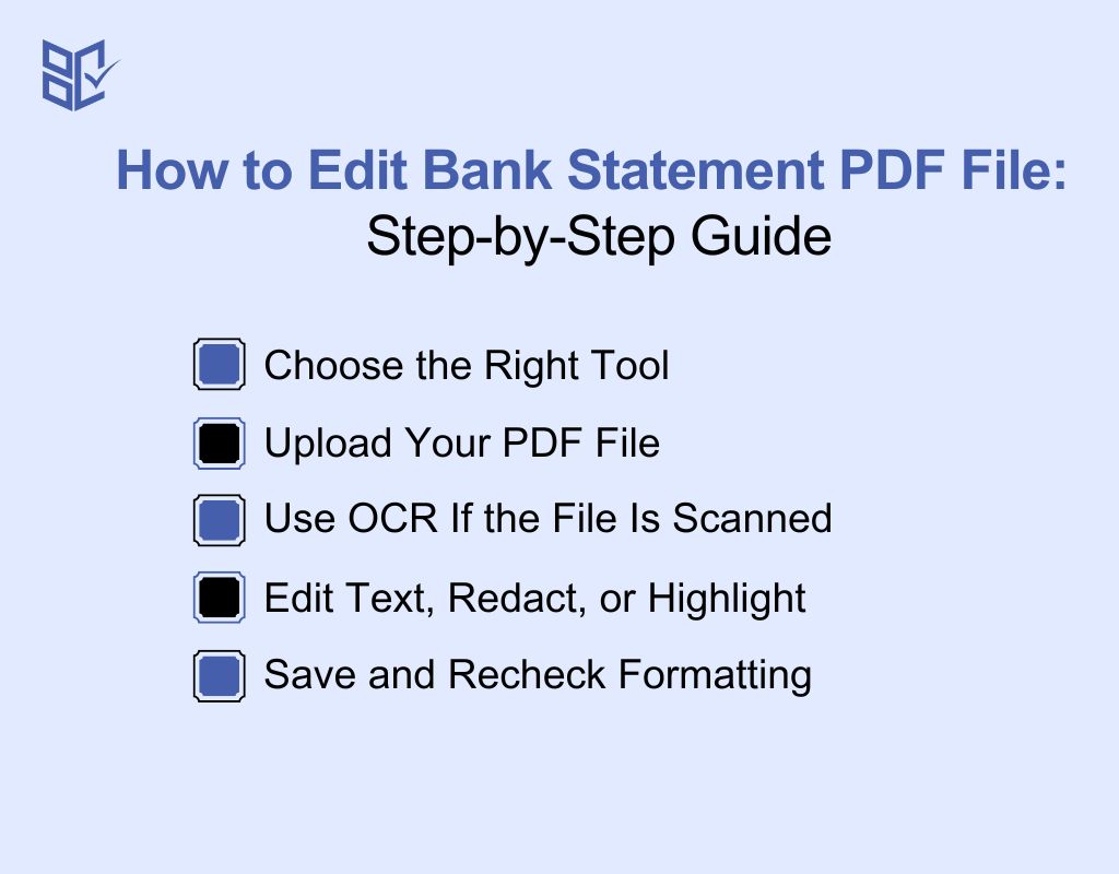 How to Edit Bank Statement PDF File